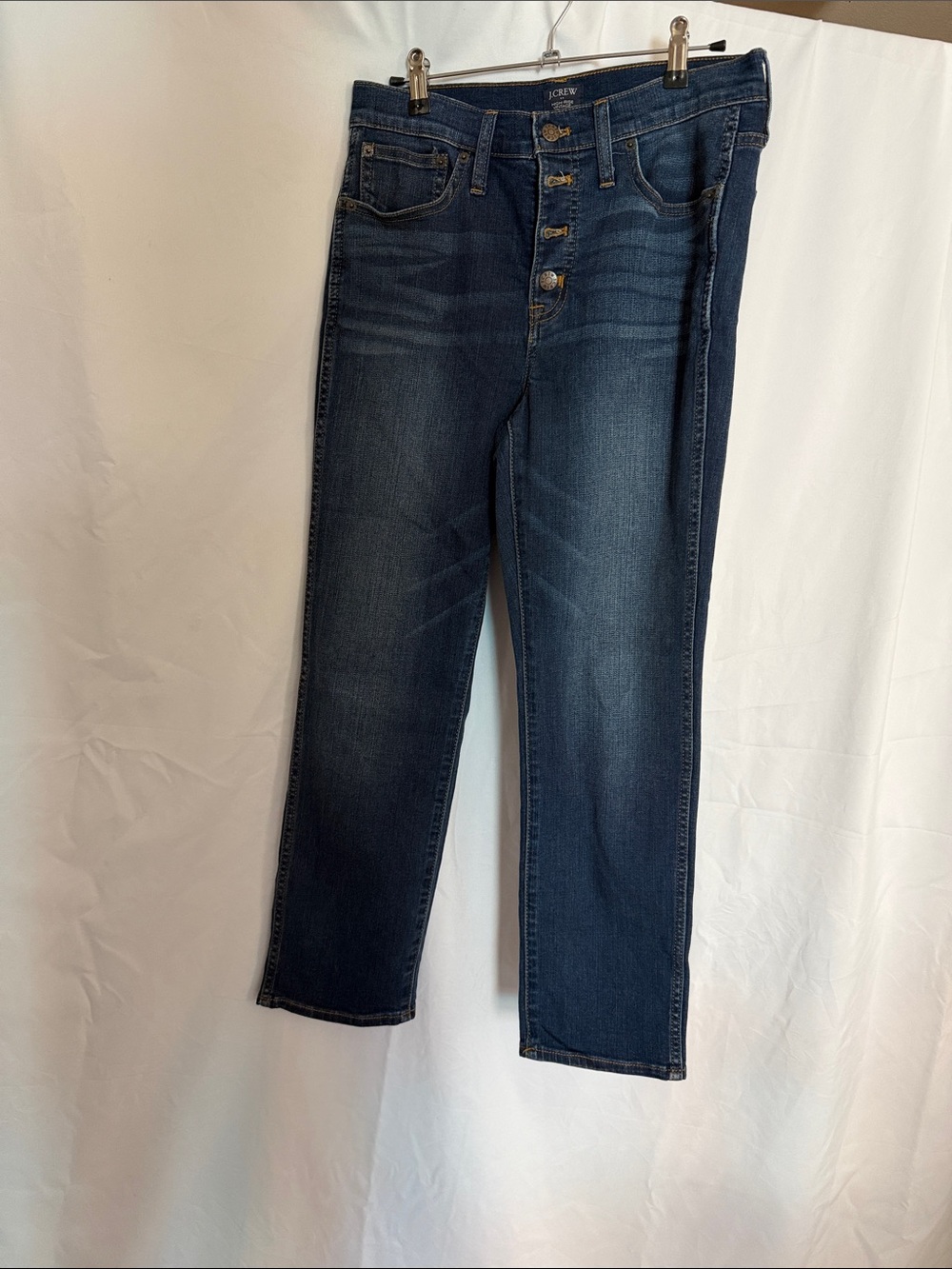 J. Crew Factory High Rise vintage Button-Fly Straight Jeans